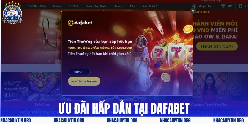 Ưu đãi hấp dẫn tại DAFABET